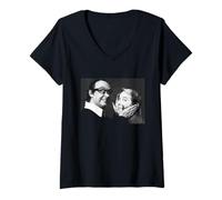 Womens Eric Morecambe & Ernie Wise Comedians 1976 V-Neck T-Shirt