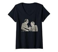 Women's Eric Morecambe & Ernie Wise On Stage By Dick Barnatt V-Neck T-Shirt