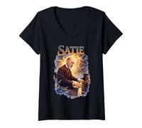 Women's Erik Satie Composer V-Neck T-Shirt