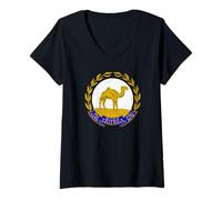 Womens Eritrea Emblem Flag Eritrean Symbol V-Neck T-Shirt