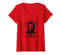 Womens Ernesto Che Guevara Revolution Guerrilla Fighter V-Neck T-Shirt
