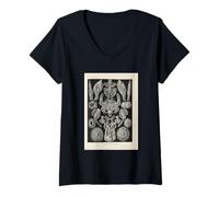 Women's Ernst Haeckel Crabs Illustration V-Neck T-Shirt