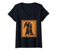 Womens Eros and Psyche Legend Gods Greek Mythology History Myths V-Neck T-Shirt