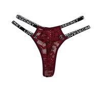Women's Erotic Knickers Seamless Thongs T Back G String Ladies Cut Out Briefs Lace Brazilians Naughty Underwear Bottoms Cheeky Panties UK Wine
