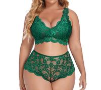 Women's Erotic Lingerie Sets Plus Size, Erotic Ladies Sexy Lingerie Outfits Red See Through Lingerie Women's Lingerie Sets Sexy Lace Bodysuit with Thigh Cuffs Cheap Gifts