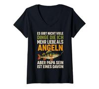 Womens ES Gibt Nicht Viele Dinge Die Ich Mehr Liebe ALS Angeln V-Neck T-Shirt
