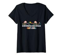 Womens Es Un Buen Dia Para Aprender Español Best Spanish Teacher V-Neck T-Shirt