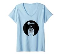 Women's ESA Astronaut Space is Our Middle Name V-Neck T-Shirt