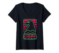 Women's Escape from New York USPF Police Force Eagle Logo V-Neck T-Shirt