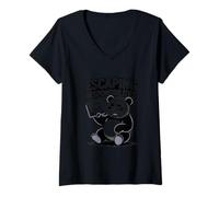 Women's Escaping Responsibilities Panda Lover V-Neck T-Shirt
