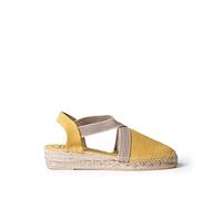 Women's espadrille in cotton fabric - VERDI-V - Yellow, 5 UK - 38 EU