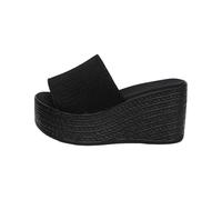 Womens Espadrille Platform Toe Mules High Heel Slides Sandals Wearable Freedom from Shore to Street