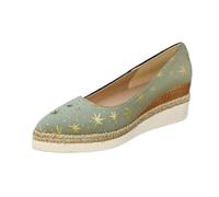 Women's Espadrille Platform Wedges Slip On Comfortable Cushion Lightweight Walking Shoes Formal Wedding Party Date Shoe Dressy Office Teachers Heels (Green, 7.5)