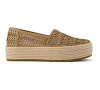 TOMS Women's Valencia Platform Espadrille, Textile Upper, OrthoLite Insole, Bronze Deco Basketweave, 9
