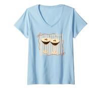 Women's Espresso Martini Vintage Tini Time Vintage Bows V-Neck T-Shirt