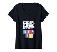 Womens Essential Elements of Identity Nerdy V-Neck T-Shirt
