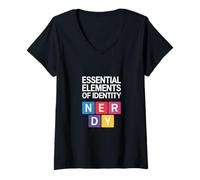 Womens Essential Elements of Identity Nerdy V-Neck T-Shirt