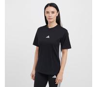 adidas Women's Essentials 3-Stripes Cotton T-Shirt, Black/White, L