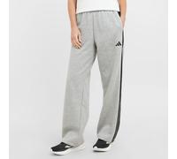 Women's Essentials 3-Stripes Open-Hem Fleece Pants, Grey XL