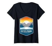 Womens Estes Park Colorado V-Neck T-Shirt