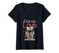 Women's Eternal Love Immortal Romance Lover Statement Romantic V-Neck T-Shirt