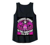 Womens ETERNAL SPARK IN THE CAMPFIRE GLOW - NIGHT BONFIRE ART Tank Top