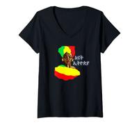 Womens Ethiopian dress clothes habesha V-Neck T-Shirt