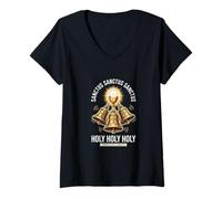 Women's Eucharistic Consecration Traditional Latin Mass Catholic V-Neck T-Shirt
