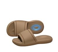 Women's Eva Stepping on Feeling Platform Slippers Indoor Home Silent Bathing Non-slip Outside Slippers(Khaki (B),38-39)