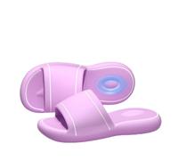 Women's Eva Stepping on Feeling Platform Slippers Indoor Home Silent Bathing Non-slip Outside Slippers(Light Purple (B),40-41)
