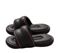 Women's Eva Stepping on Feeling Platform Slippers Indoor Home Silent Bathing Non-slip Outside Slippers(Black,36-37)