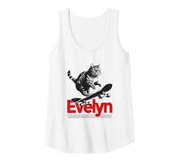 Womens EVELYN - Adorable girl name with cute Cat Tank Top