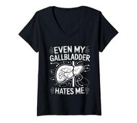 Womens Even My Gallbladder Hates Me Pain Surgery Recovery -- V-Neck T-Shirt