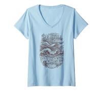 Women's Even The Wind and Waves Obey Him Mark 4:41 V-Neck T-Shirt