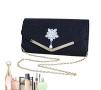 Women's Evening Bags Clutches Clutches Women Elegant Small Handbag with Magnetic Closure for Women or Girlfriend, Black, Se référer à la description