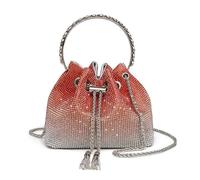 Womens Evening Clutch Bag, Bling Crystal Rhinestone Purse Bucket Bag for Party Club Wedding Cocktail Prom (G)