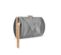 Womens Evening Clutch Bag Designer Evening Handbag,Lady Party Clutch Purse (Elegant Tassel-Grey)