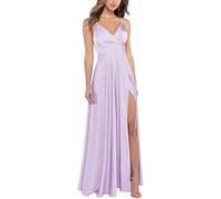 Women's Evening Dresses Deep V-Neck High Slit Maxi Dresses Floor Length V Back Ruched Party Long Dresses Formal Gowns Prom Wedding,15,7XL