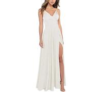 Women's Evening Dresses Deep V-Neck High Slit Maxi Dresses Floor Length V Back Ruched Party Long Dresses Formal Gowns Prom Wedding,3,7XL