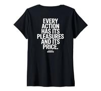Women's Every Action has Socrates Saying of a Philosopher V-Neck T-Shirt