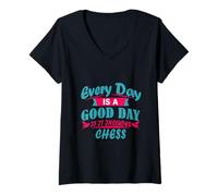 Women's Every Day is Good If It Includes Chess V-Neck T-Shirt