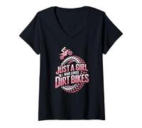 Women's Every Girl who Loves Riding Dirt Bikes Will Enjoy Trails V-Neck T-Shirt