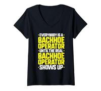 Women's Everybody is A Backhoe Operator V-Neck T-Shirt