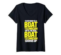 Women's Everybody is A Boat Technician V-Neck T-Shirt