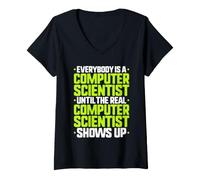 Women's Everybody is A Computer Scientist V-Neck T-Shirt