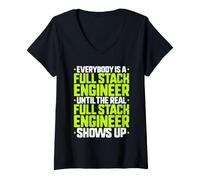 Women's Everybody is A Full Stack Engineer V-Neck T-Shirt