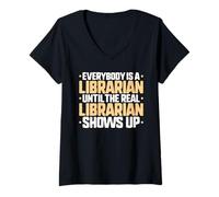 Women's Everybody is A Librarian V-Neck T-Shirt