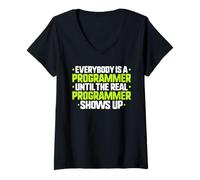 Women's Everybody is A Programmer V-Neck T-Shirt