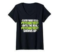 Women's Everybody is A Psychiatrist V-Neck T-Shirt