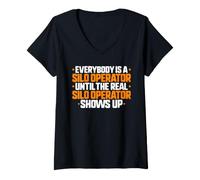 Women's Everybody is A Silo Operator V-Neck T-Shirt